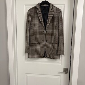 Toteme Black and Brown Houndstooth Blazer